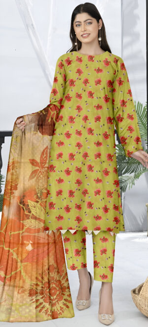 Rose Dew – 3 Piece Unstitched Lawn Suit
